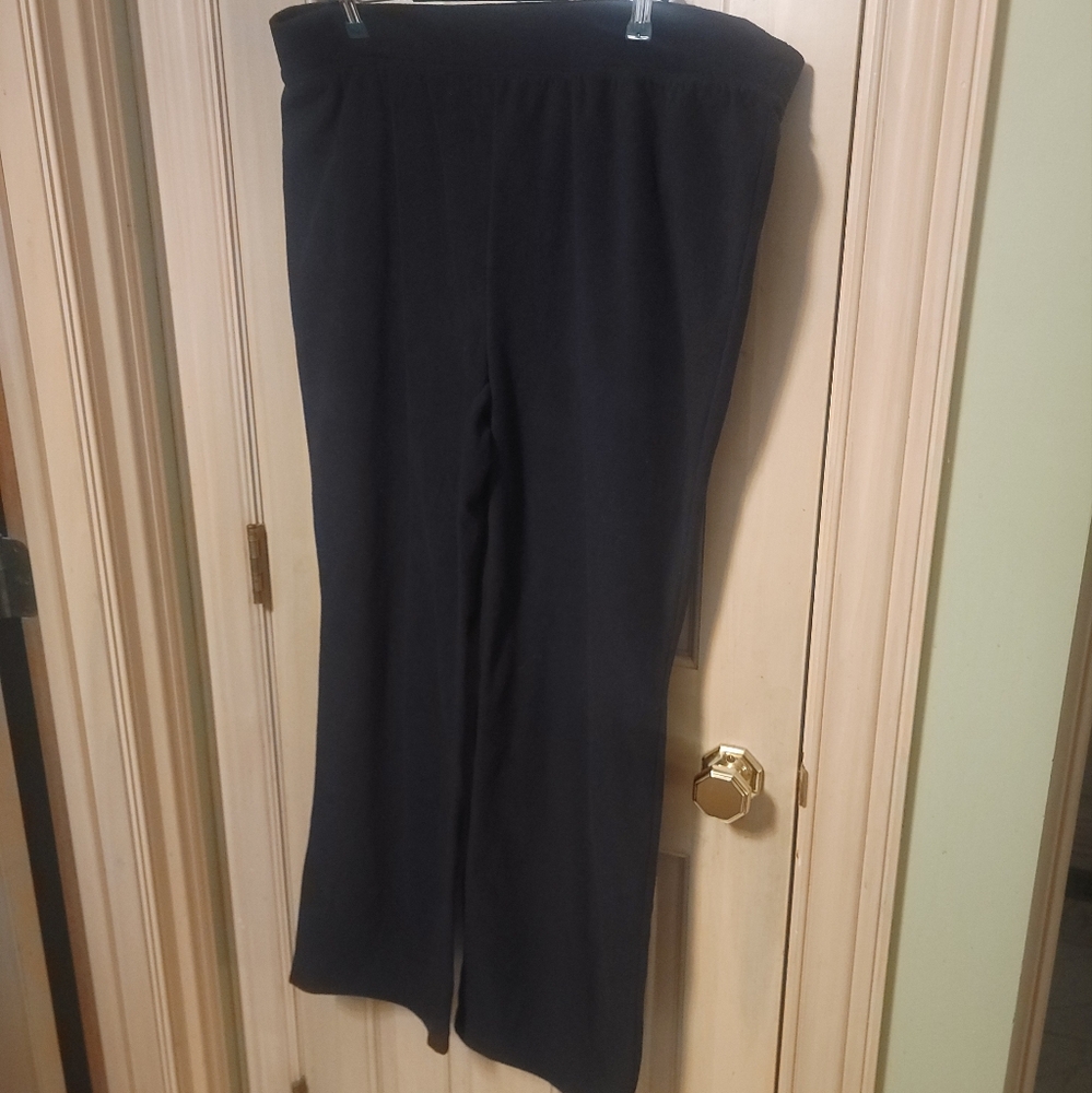 NWOT Misses Karen Scott Sport 0X or XL Fleece black Pants Athletic